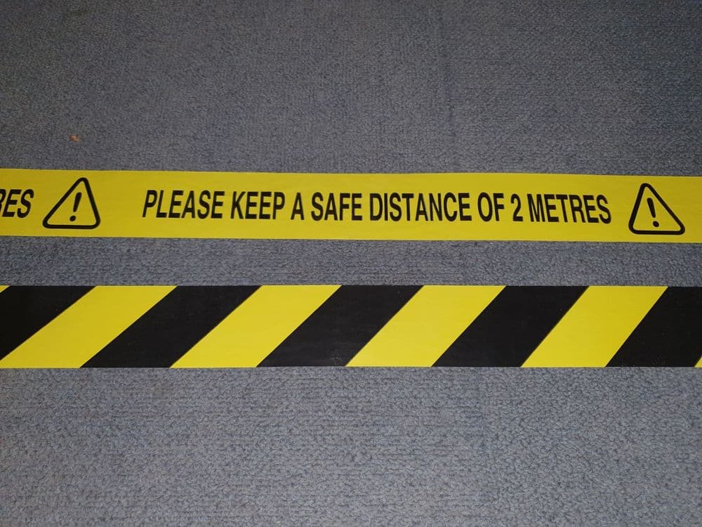 Printed Tapes for Social Distancing
