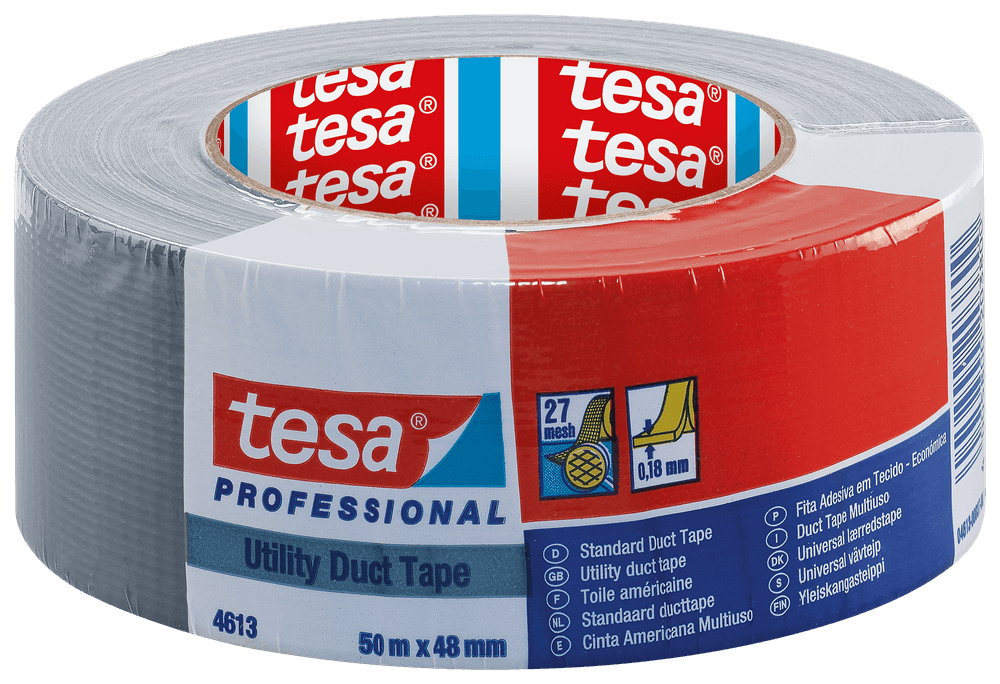 tesa® 4613 Utility grade duct tape - grey