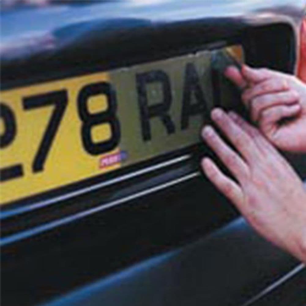 AT45 Translucent Blue Low Tack Protection Tape Number Plate Protector